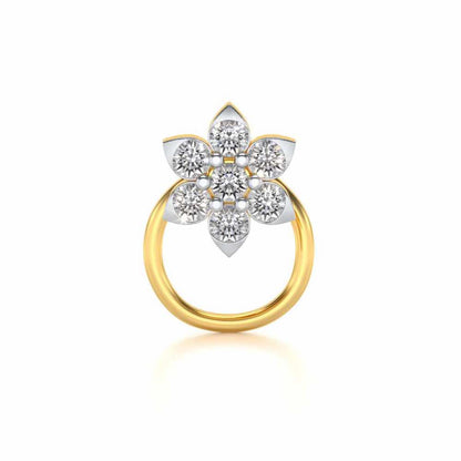 Tarak Silver Nosepin - Yellow Gold - Image 2