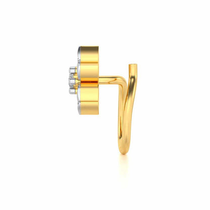 Tarak Silver Nosepin - Yellow Gold - Image 4