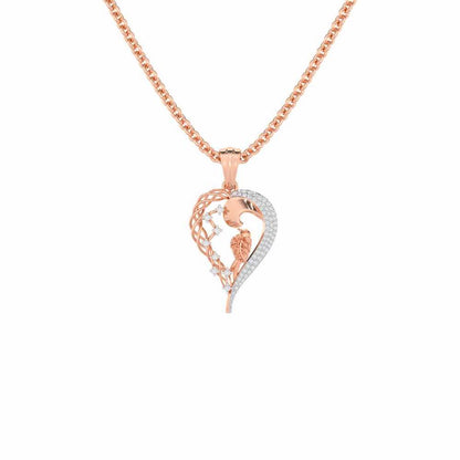 Taral Soundarya Silver Pendant - Rose Gold - Image 1