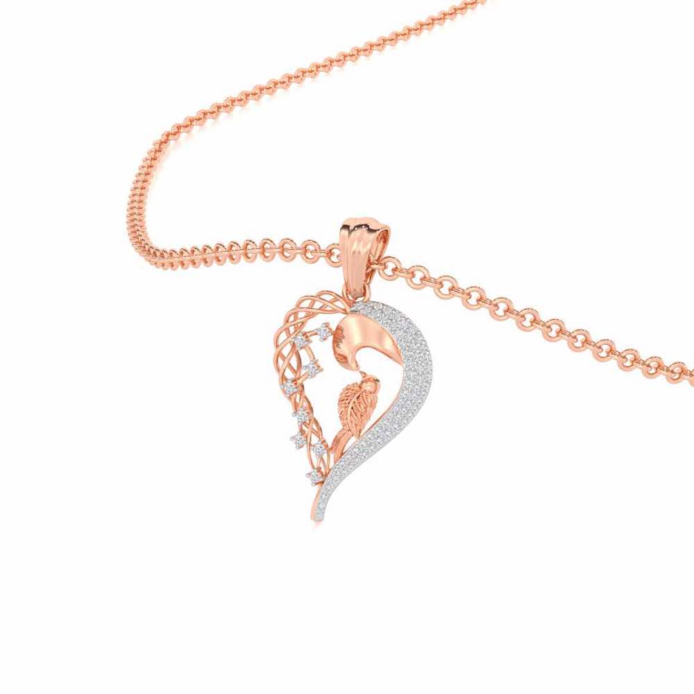 Taral Soundarya Silver Pendant - Rose Gold - Image 2
