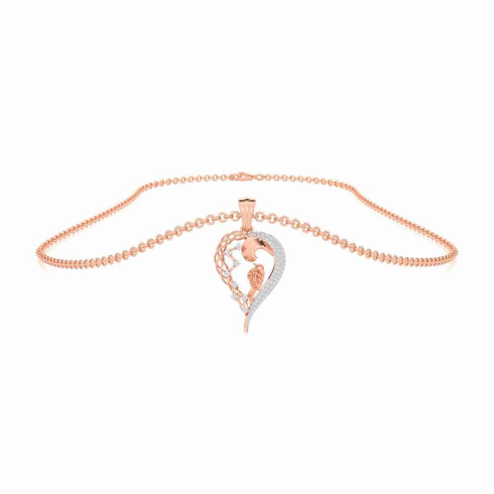Taral Soundarya Silver Pendant - Rose Gold - Image 3