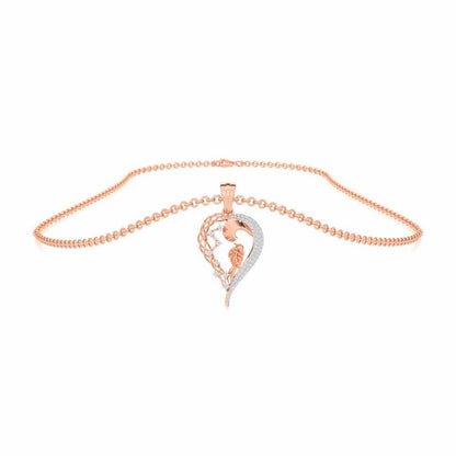 Taral Soundarya Silver Pendant - Rose Gold - Image 3