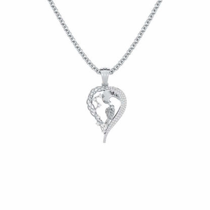 Taral Soundarya Silver Pendant - White Gold - Image 1