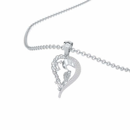 Taral Soundarya Silver Pendant - White Gold - Image 2