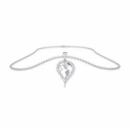 Taral Soundarya Silver Pendant - White Gold - Image 3