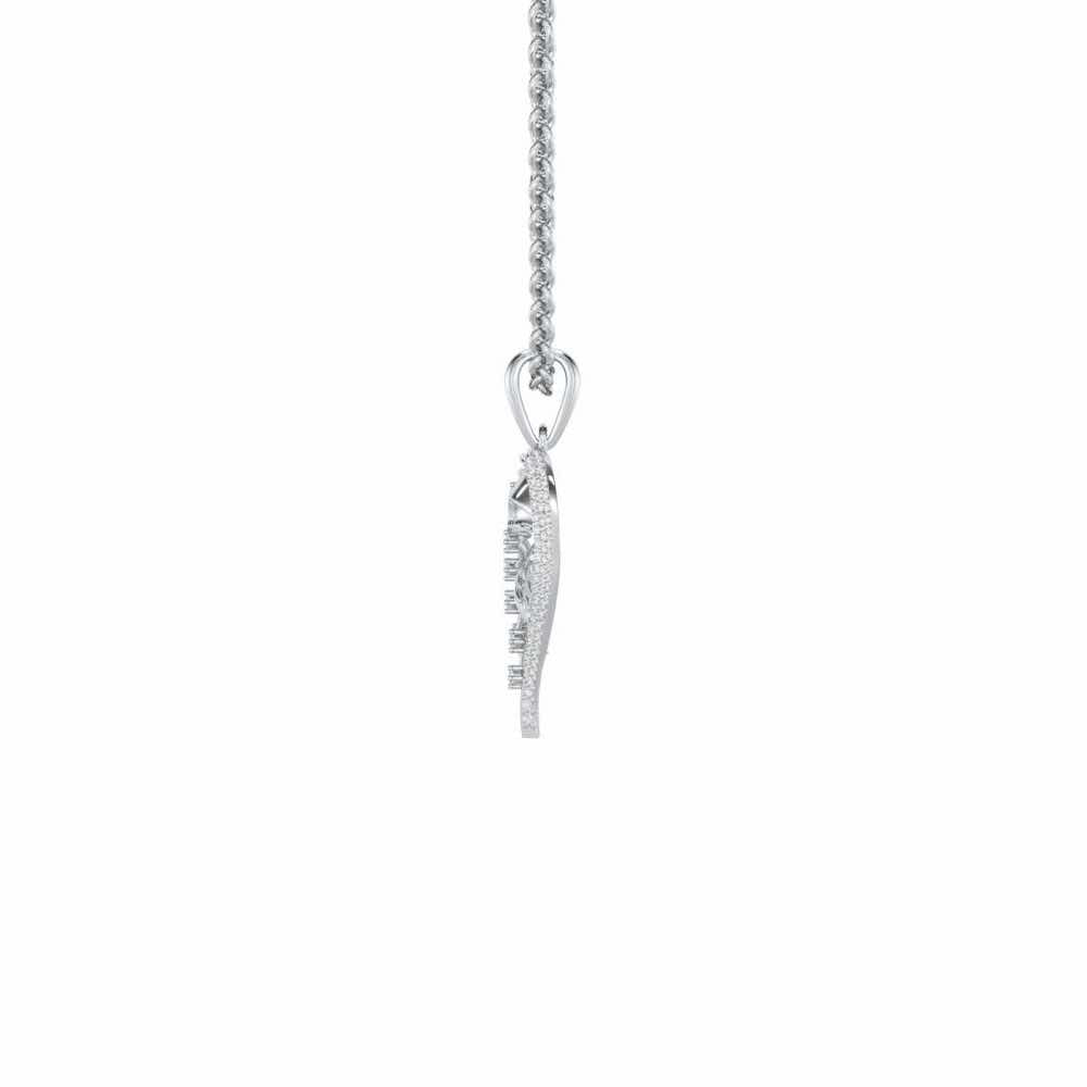 Taral Soundarya Silver Pendant - White Gold - Image 4