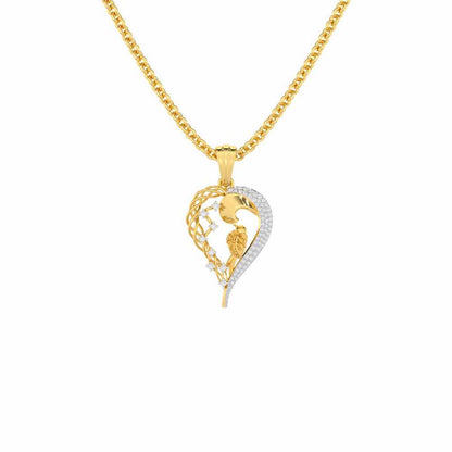 Taral Soundarya Silver Pendant - Yellow Gold - Image 1