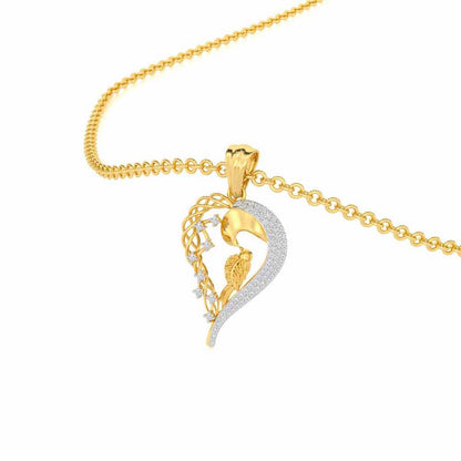 Taral Soundarya Silver Pendant - Yellow Gold - Image 2