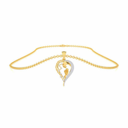 Taral Soundarya Silver Pendant - Yellow Gold - Image 3