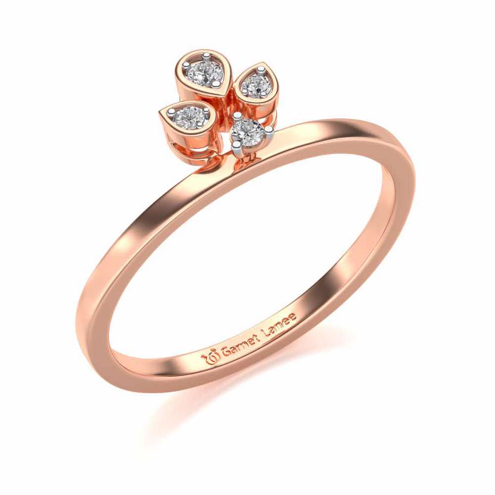 Tattva Silver Ring - Rose Gold - Image 1