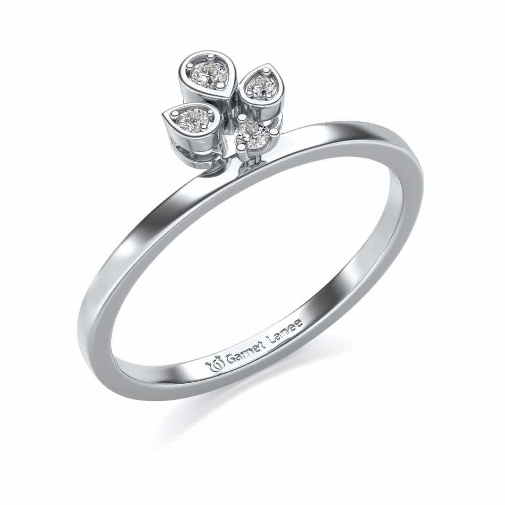 Tattva Silver Ring - White Gold - Image 1