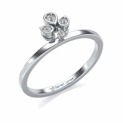 Tattva Silver Ring - White Gold - Image 1