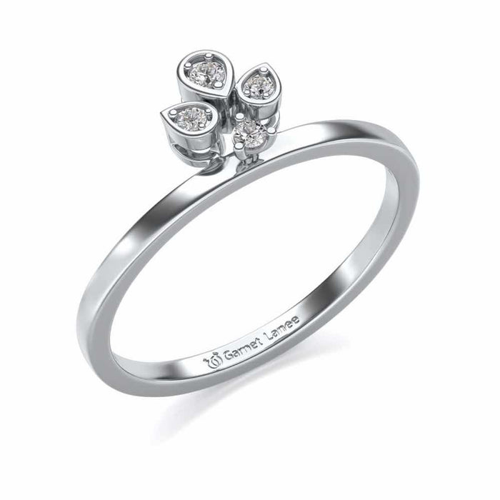 Tattva Silver Ring - White Gold - Image 1