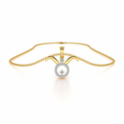 Taurus Silver Pendant - Yellow Gold - Image 3