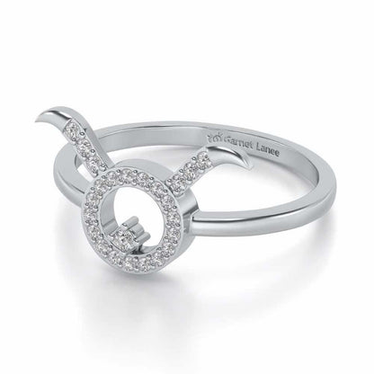 Taurus Silver Ring - White Gold - Image 3