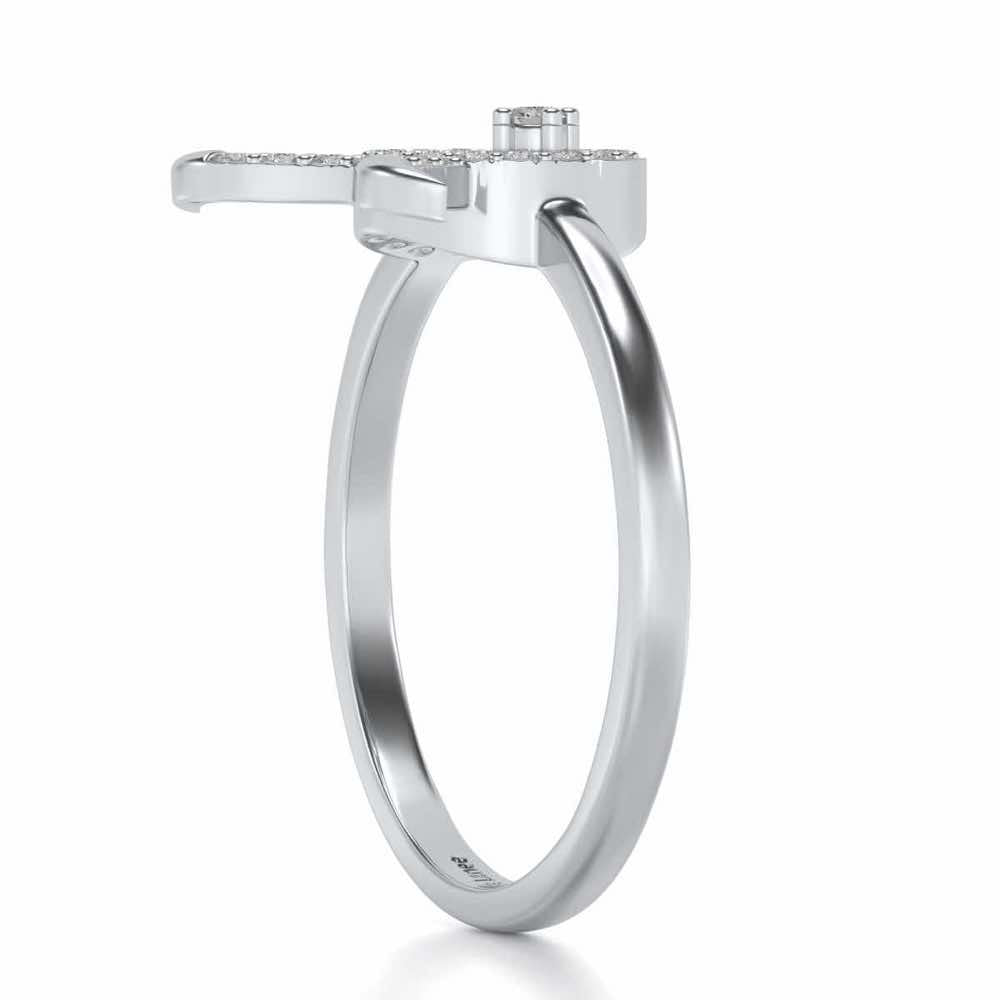 Taurus Silver Ring - White Gold - Image 4