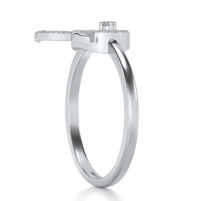 Taurus Silver Ring - White Gold - Image 4
