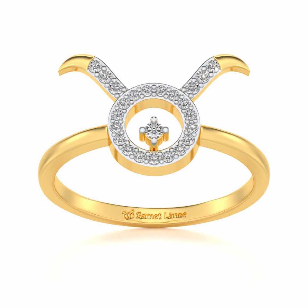 Taurus Silver Ring - Yellow Gold - Image 2