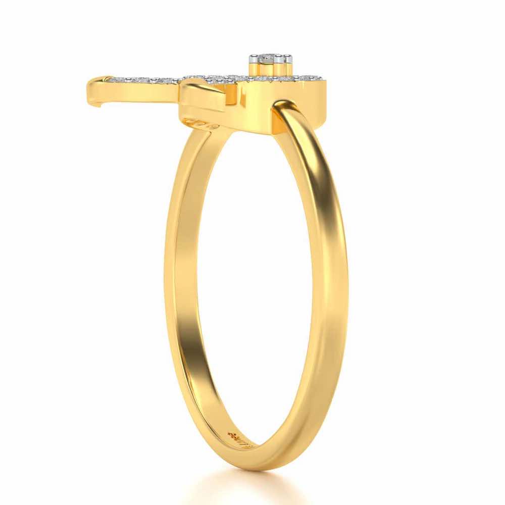 Taurus Silver Ring - Yellow Gold - Image 4