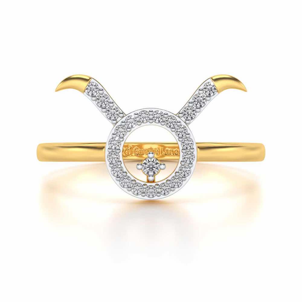 Taurus Silver Ring - Yellow Gold - Image 5