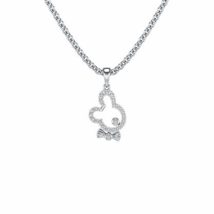 Teddy Buddy Silver Pendant - White Gold - Image 2