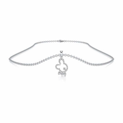 Teddy Buddy Silver Pendant - White Gold - Image 3