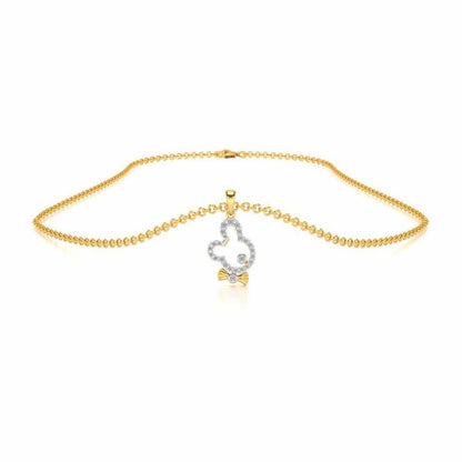Teddy Buddy Silver Pendant - Yellow Gold - Image 3