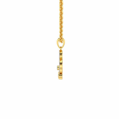 Teddy Buddy Silver Pendant - Yellow Gold - Image 4