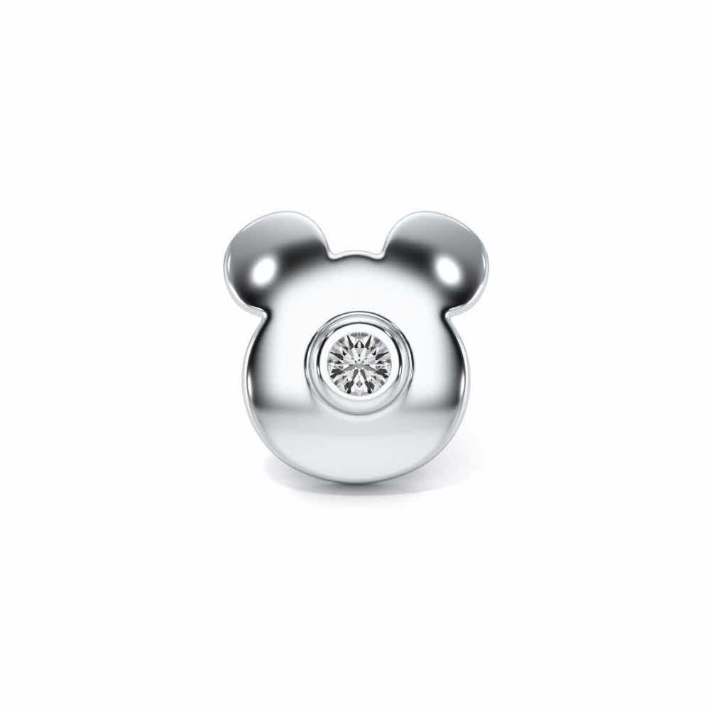 Teddy Silver Watch Pin - White Gold - Image 2