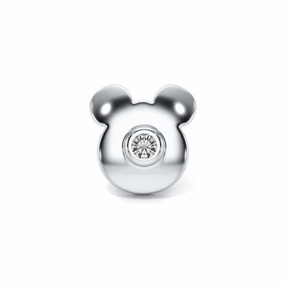 Teddy Silver Watch Pin - White Gold - Image 2