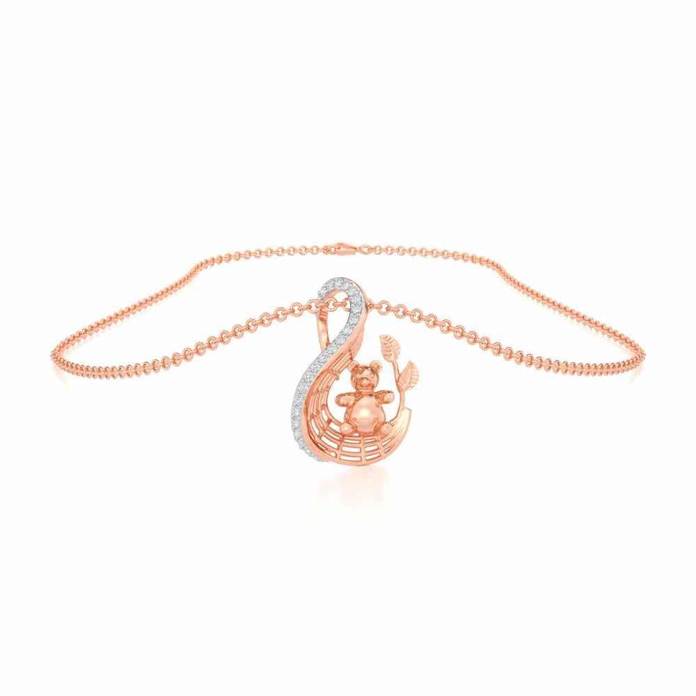 Teddy Sweet Silver Pendant - Rose Gold - Image 3