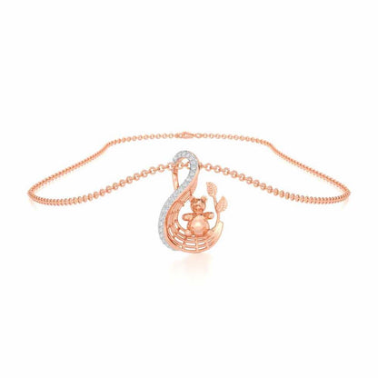 Teddy Sweet Silver Pendant - Rose Gold - Image 3