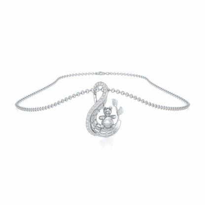 Teddy Sweet Silver Pendant - White Gold - Image 3