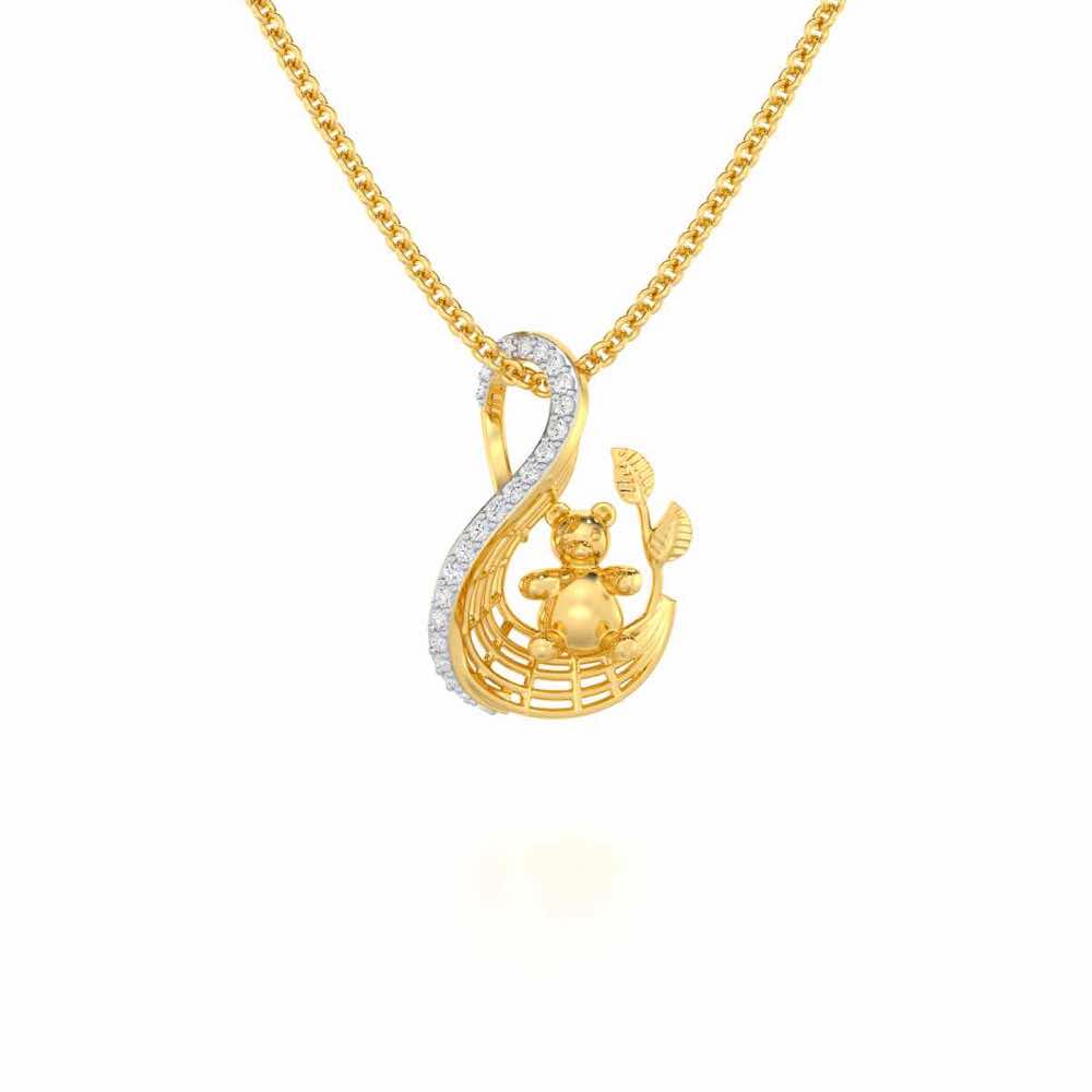 Teddy Sweet Silver Pendant - Yellow Gold - Image 1