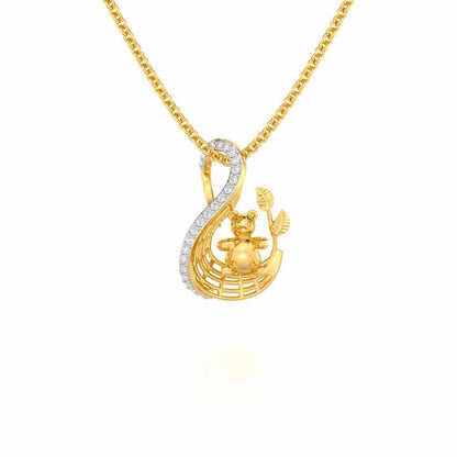 Teddy Sweet Silver Pendant - Yellow Gold - Image 1