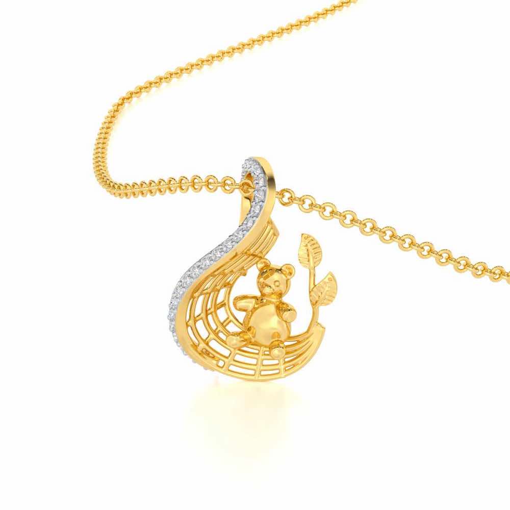 Teddy Sweet Silver Pendant - Yellow Gold - Image 2