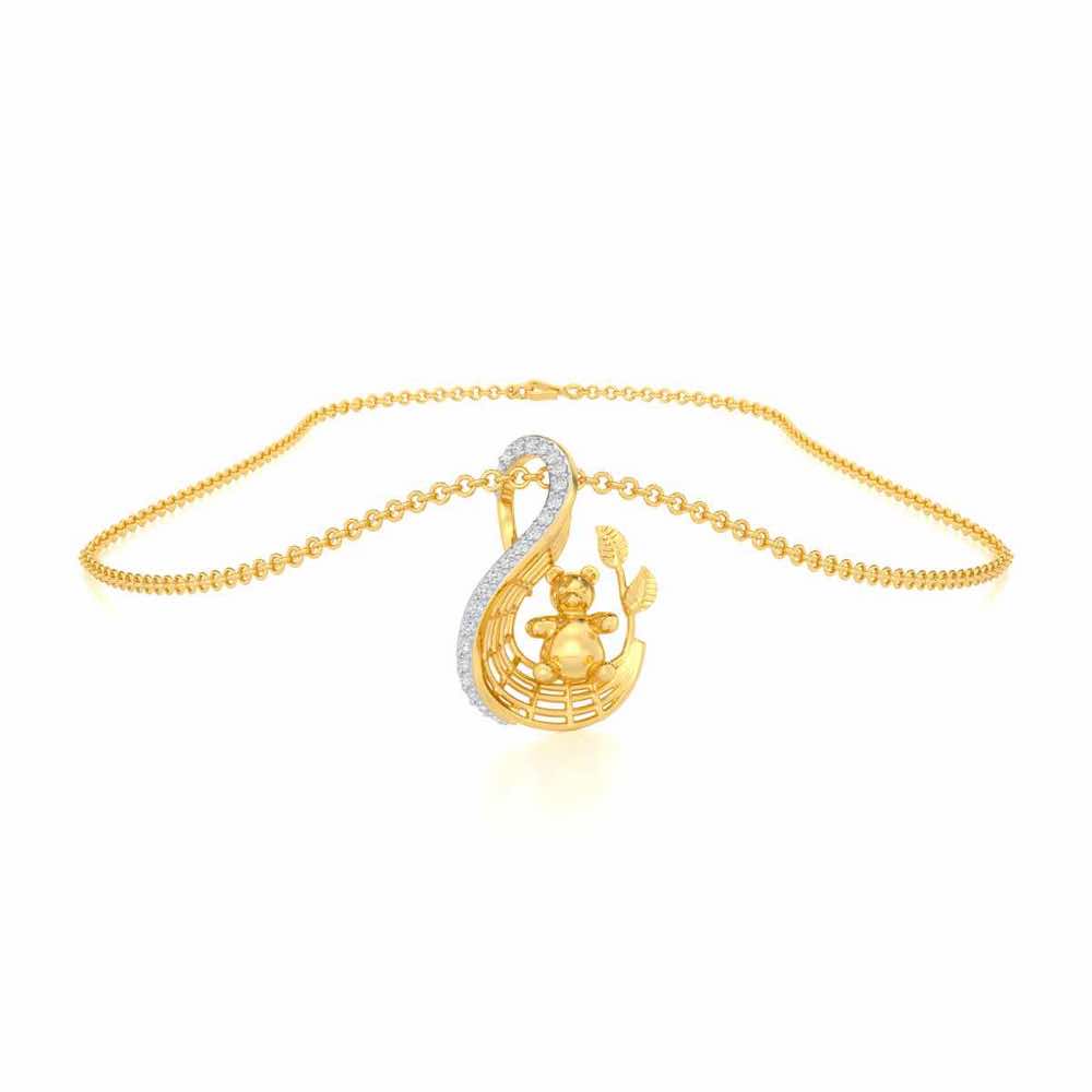 Teddy Sweet Silver Pendant - Yellow Gold - Image 3