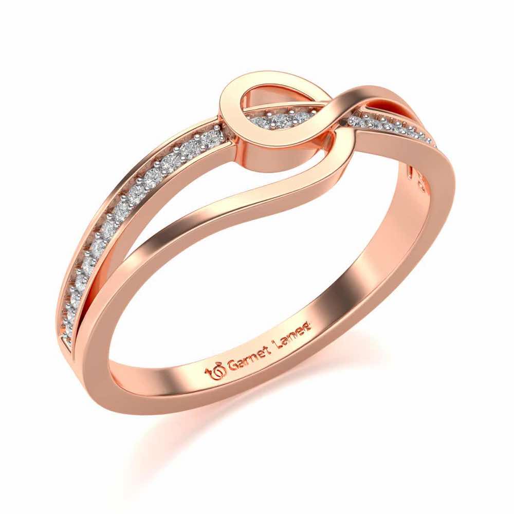 Tethered To Shine Silver Ring - Rose Gold - Image 1