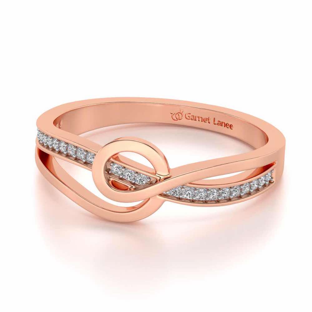 Tethered To Shine Silver Ring - Rose Gold - Image 2