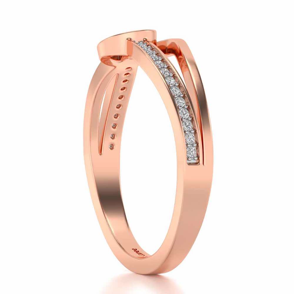 Tethered To Shine Silver Ring - Rose Gold - Image 3