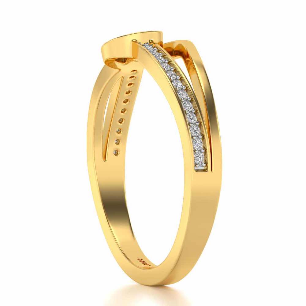Tethered To Shine Silver Ring - Yellow Gold - Image 3