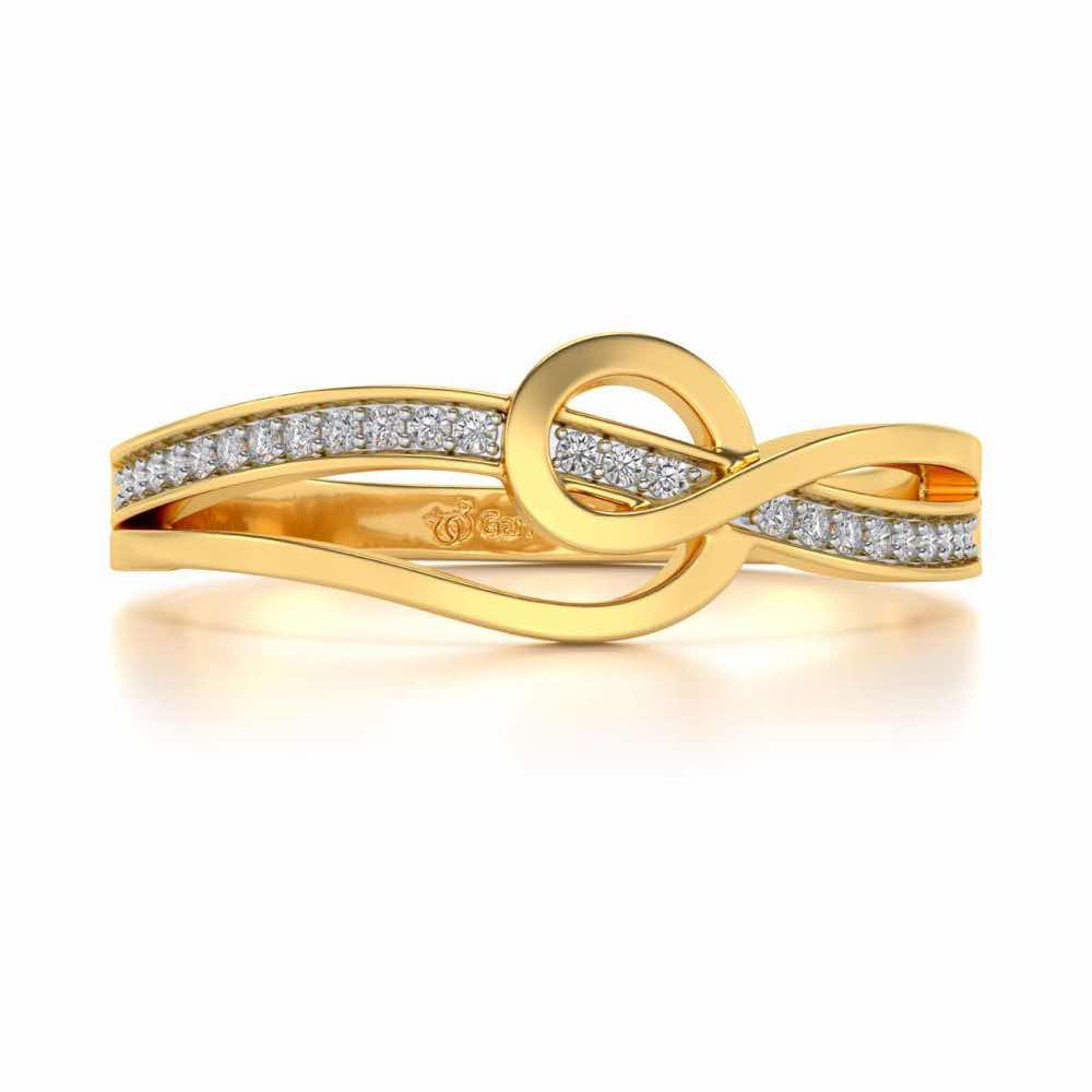 Tethered To Shine Silver Ring - Yellow Gold - Image 4