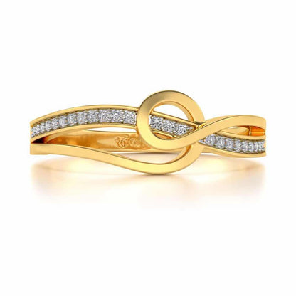 Tethered To Shine Silver Ring - Yellow Gold - Image 4