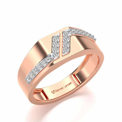 Tetris Silver Ring For Men - Rose Gold - Image 1