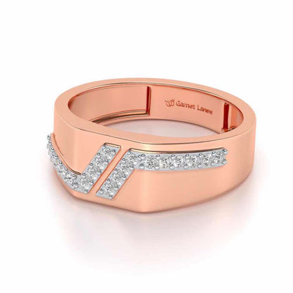 Tetris Silver Ring For Men - Rose Gold - Image 2