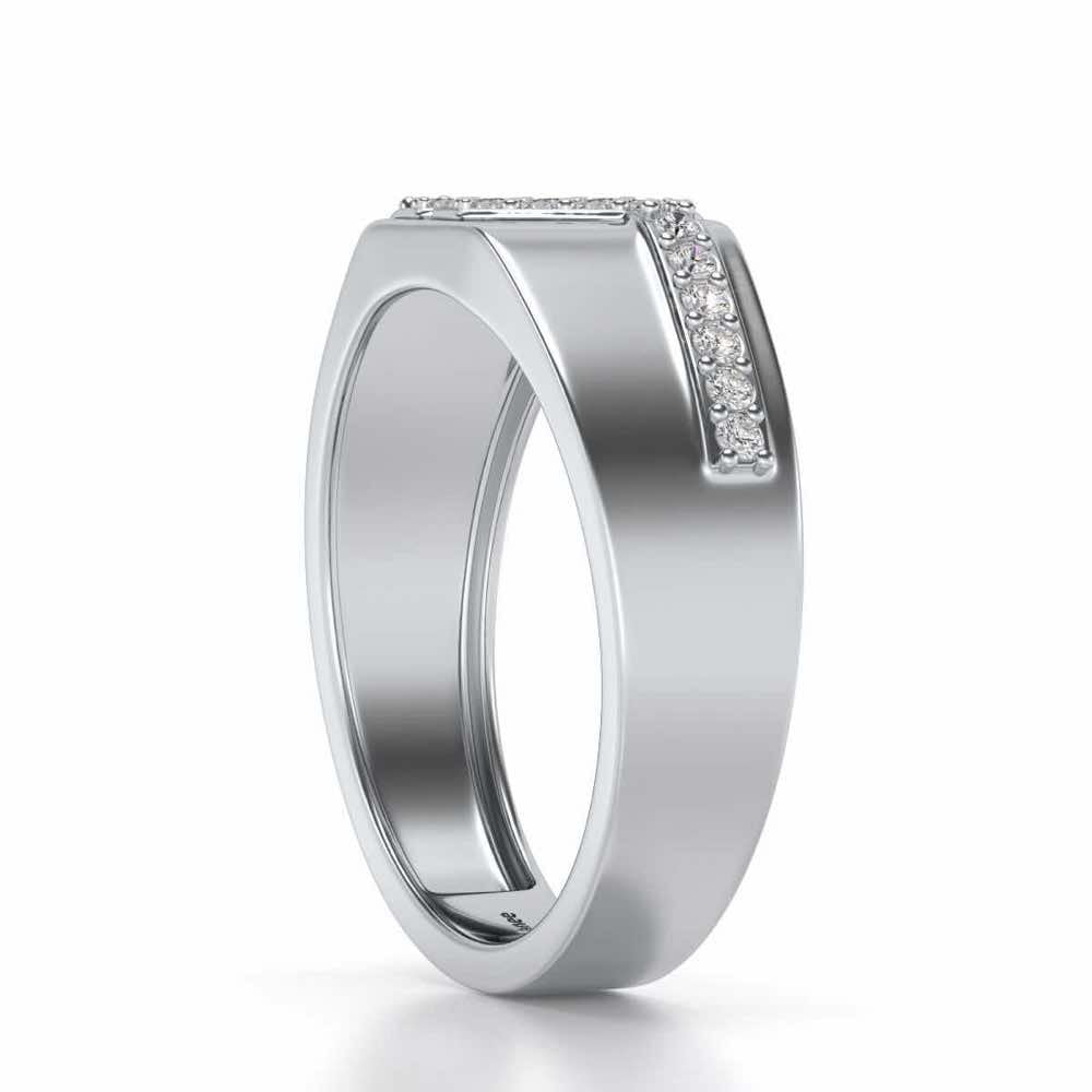 Tetris Silver Ring For Men - White Gold - Image 3