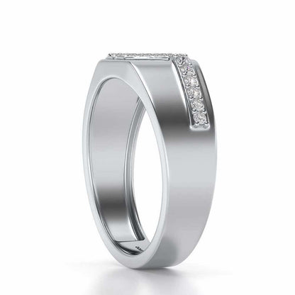 Tetris Silver Ring For Men - White Gold - Image 3
