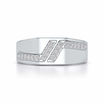 Tetris Silver Ring For Men - White Gold - Image 4