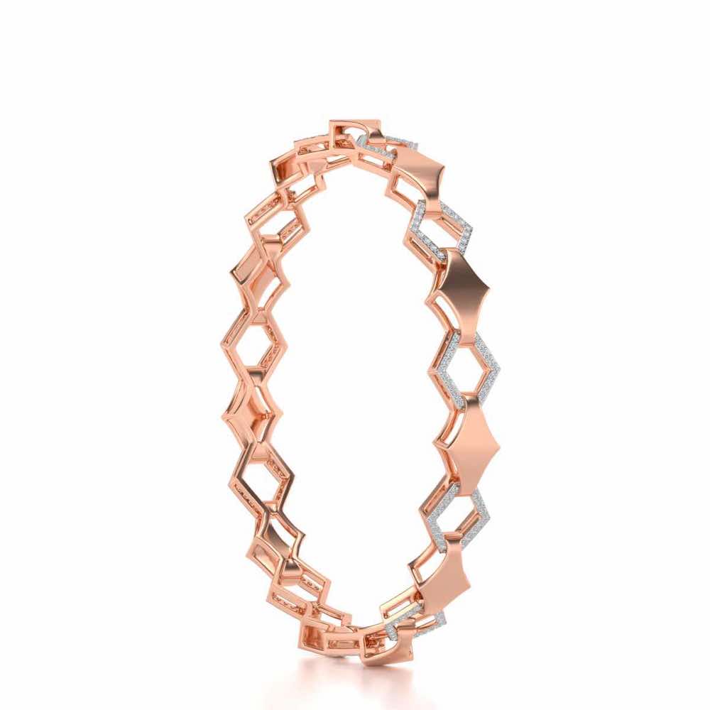 The Beats Silver Bangles - Rose Gold - Image 3