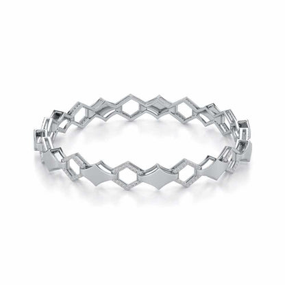 The Beats Silver Bangles - White Gold - Image 2